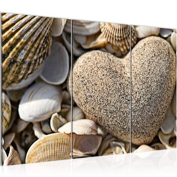 Canvas schilderij strand schelpen 1 130 x 80 cm 502631