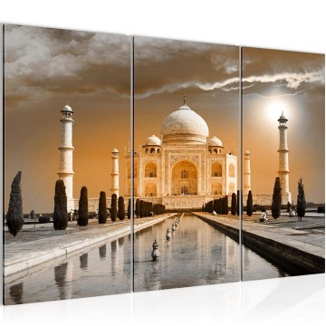 Canvas schilderij taj mahal 2 130 x 80 cm 600531