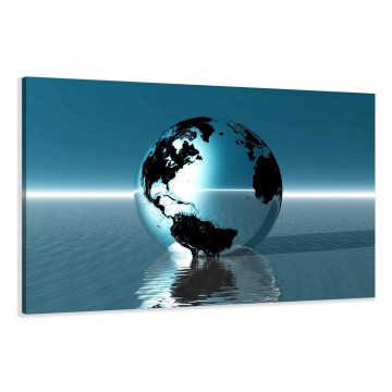 Canvas schilderij wereldbol120 x 80 cm 5012