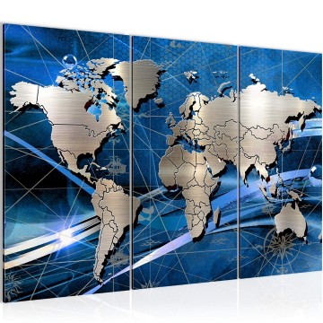 Canvas schilderij wereldkaart 13 130 x 80 cm 106831