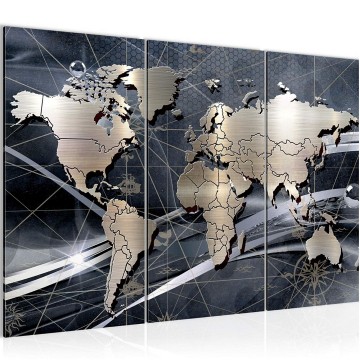 Canvas schilderij wereldkaart 15 130 x 80 cm 106831