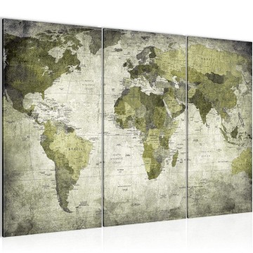 Canvas schilderij wereldkaart 18 130 x 80 cm 103431