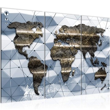 Canvas schilderij wereldkaart 26 130 x 80 cm 005231