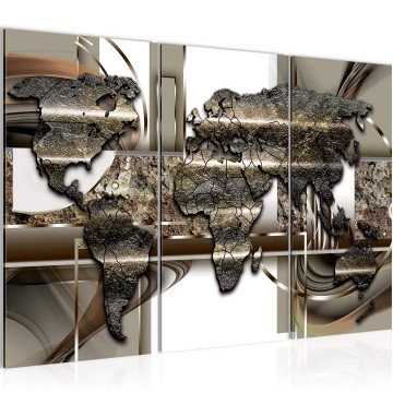 Canvas schilderij wereldkaart 28 130 x 80 cm 004931