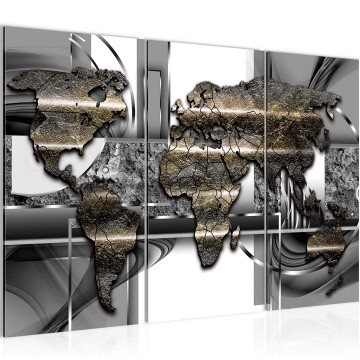 Canvas schilderij wereldkaart 30 130 x 80 cm 004931