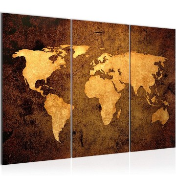 Canvas schilderij wereldkaart 34 130 x 80 cm 101731