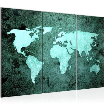 Canvas schilderij wereldkaart 35 130 x 80 cm 101731