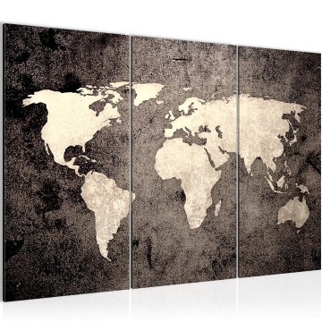 Canvas schilderij wereldkaart 36 130 x 80 cm 101731