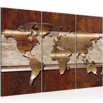 Canvas schilderij wereldkaart 37 130 x 80 cm 106731