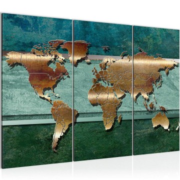 Canvas schilderij wereldkaart 38 130 x 80 cm 106731