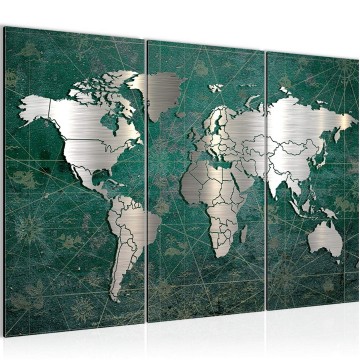 Canvas schilderij wereldkaart 42 130 x 80 cm 106731