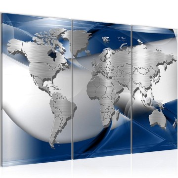 Canvas schilderij wereldkaart 43 130 x 80 cm 109231