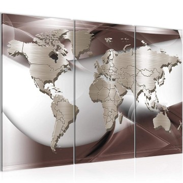 Canvas schilderij wereldkaart 44 130 x 80 cm 109231
