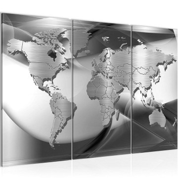Canvas schilderij wereldkaart 45 130 x 80 cm 109231