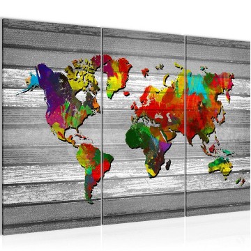 Canvas schilderij wereldkaart 50 130 x 80 cm 105431