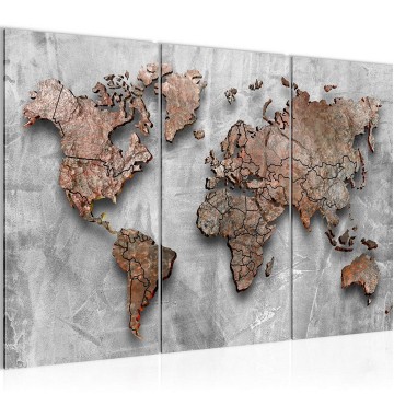 Canvas schilderij wereldkaart 55 130 x 80 cm 107731