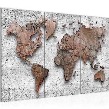 Canvas schilderij wereldkaart 56 130 x 80 cm 107731