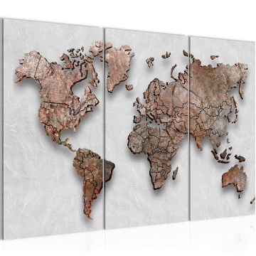 Canvas schilderij wereldkaart 57 130 x 80 cm 107731