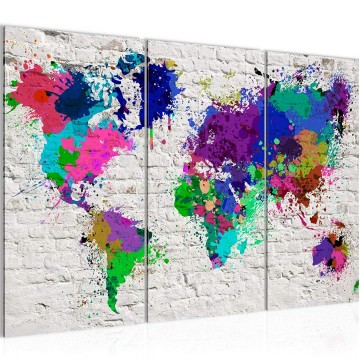 Canvas schilderij wereldkaart 59 130 x 80 cm 107531