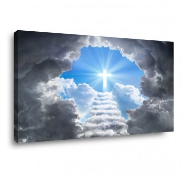 Canvas schilderij wolkenpad 80 x 60 cm 4036