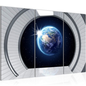 Canvas schilderij z wereldbol 2 130 x 80 cm 011831