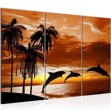 Canvas schilderij zonsondergang 5 130 x 80 cm 600231