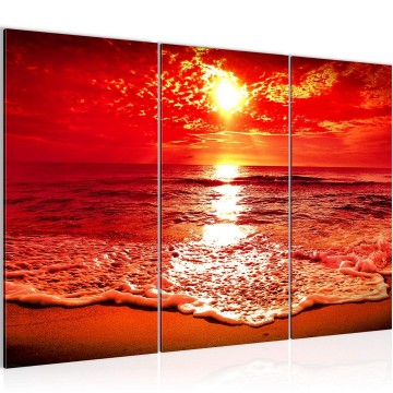 Canvas schilderij zonsondergang 6 130 x 80 cm 600031