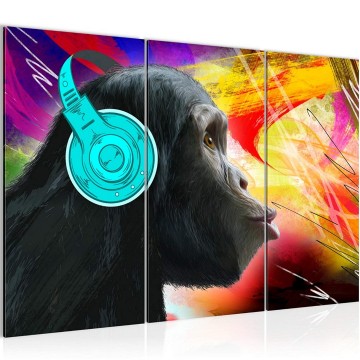 Canvas schilderij zz aap 1 130 x 80 cm 007231 0