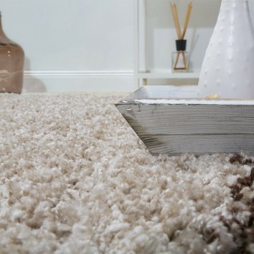 Hoogpolig shaggy tapijt bruin 4 geometrisch