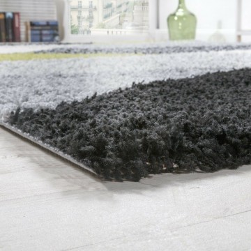 Hoogpolig shaggy tapijt groen 3 geometrisch