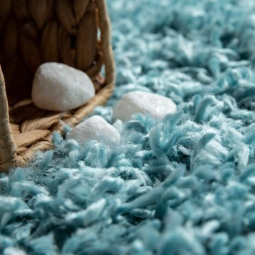 Hoogpolig shaggy tapijt licht blauw 3 11079