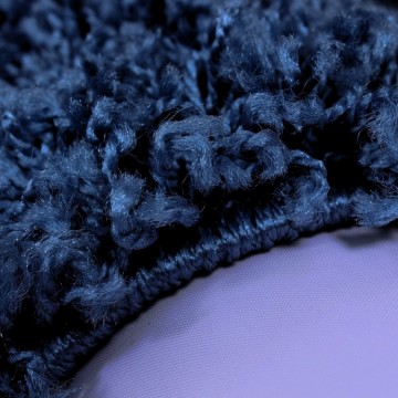 Hoogpolig shaggy tapijt Marine Blauw