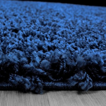 Hoogpolig shaggy tapijt Marine Blauw