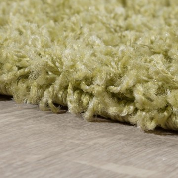 Hoogpolig shaggy tapijt pastel groen 2