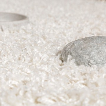 Hoogpolig shaggy tapijt pastel ivory cream 3