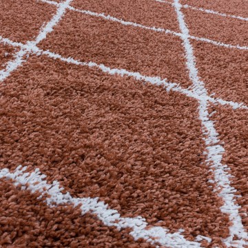 Hoogpolig shaggy tapijt ruit terra 5