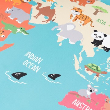 Kinderkamer tapijt wereldkaart bino 03