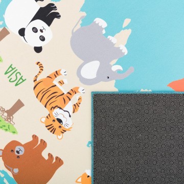 Kinderkamer tapijt wereldkaart bino 04