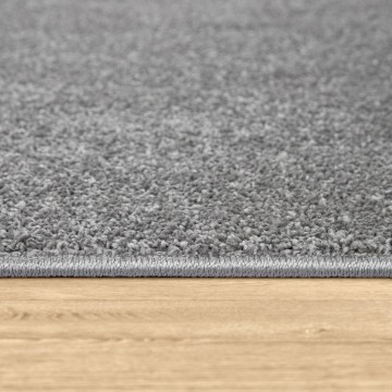 Laagpolig tapijt antraciet grijs rechthoek 02 10 395 1 2i12