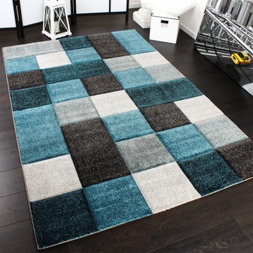 Modern designer tapijt blauw 100