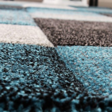 Modern designer tapijt blauw 101