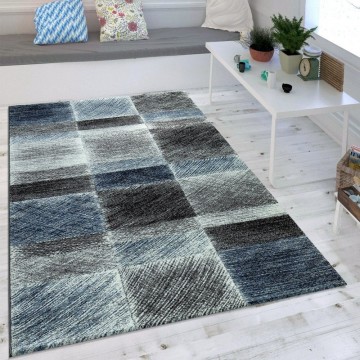 Modern designer tapijt blauw 13