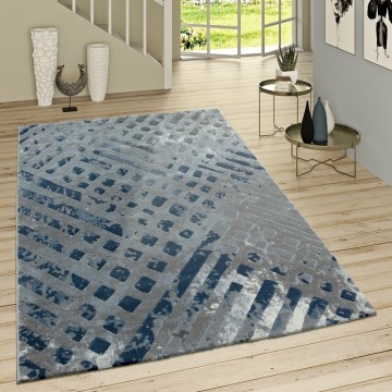 Modern designer tapijt blauw 31