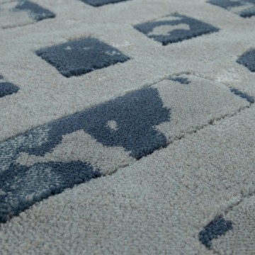 Modern designer tapijt blauw 33