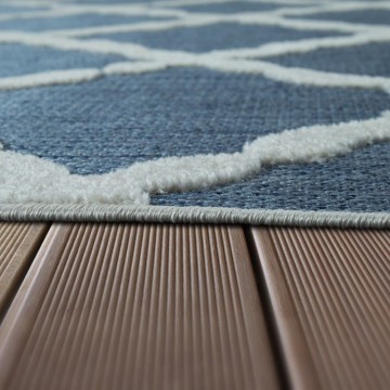 Modern designer tapijt blauw 44