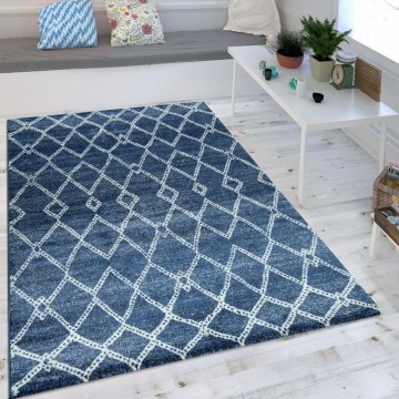 Modern designer tapijt blauw 7 0