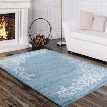 Modern designer tapijt blauw 76