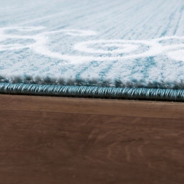 Modern designer tapijt blauw 77