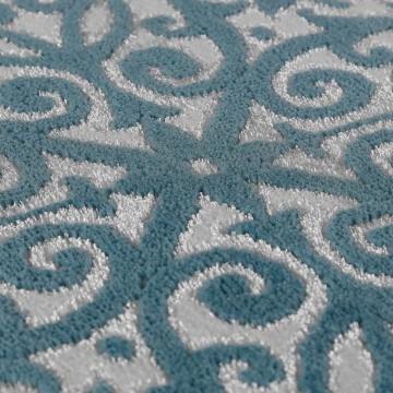 Modern designer tapijt blauw 87