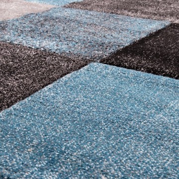 Modern designer tapijt blauw 9